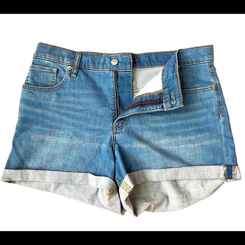 Express Mid-Rise Denim Shorts 12/R